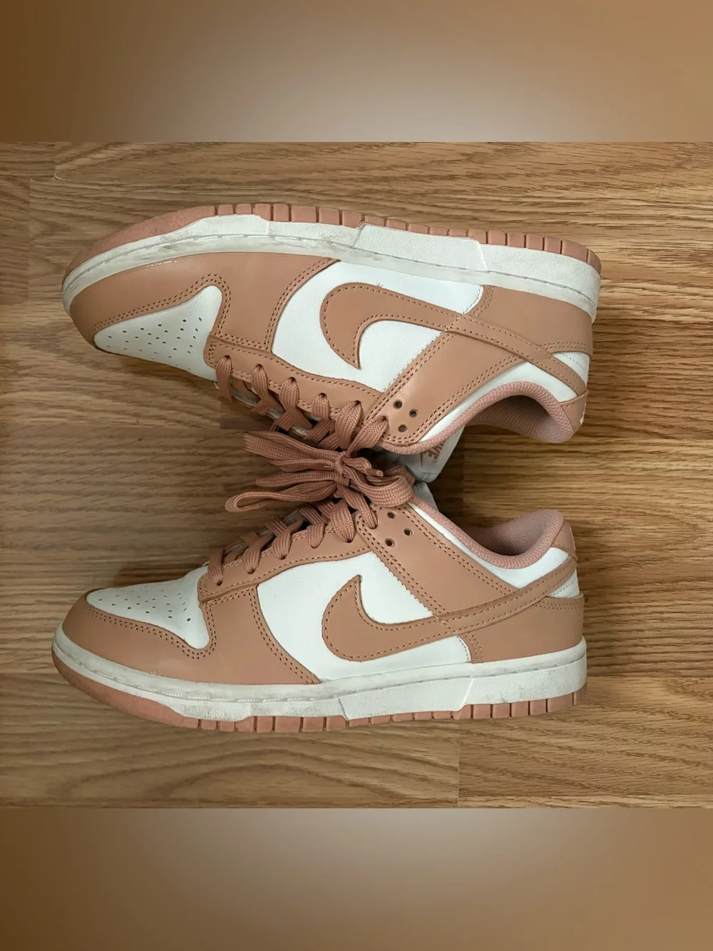 Nike Dunk Low in Tan and White
